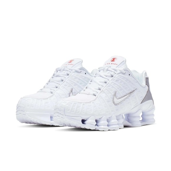 Nike Shoes - Nike Women's Shox TL White/ Metallic Silver AR3566-100 Fashion Shoes Size 6